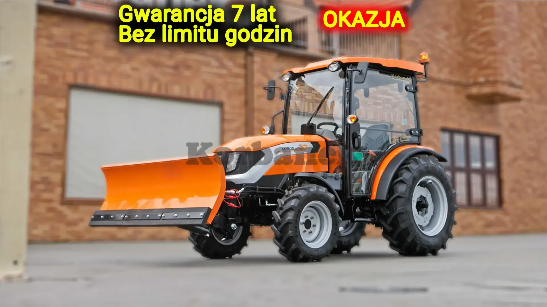 Ciągnik komunalny Arbos 2040 + spychacz Hydramet T-218