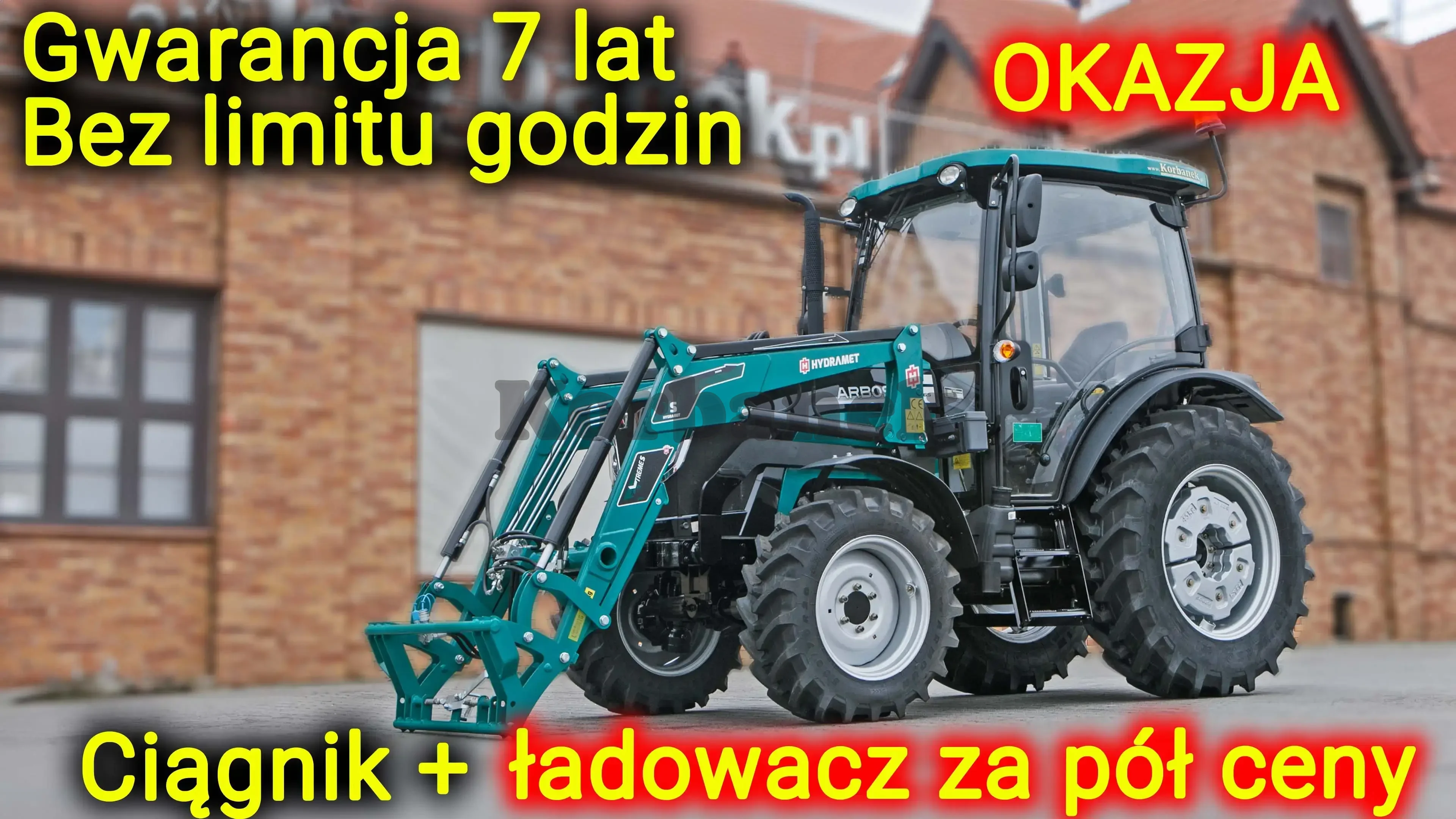 OKAZJA Ciągnik Arbos 3065 STAGE V z ładowaczem Hydramet ZA PÓŁ CENY