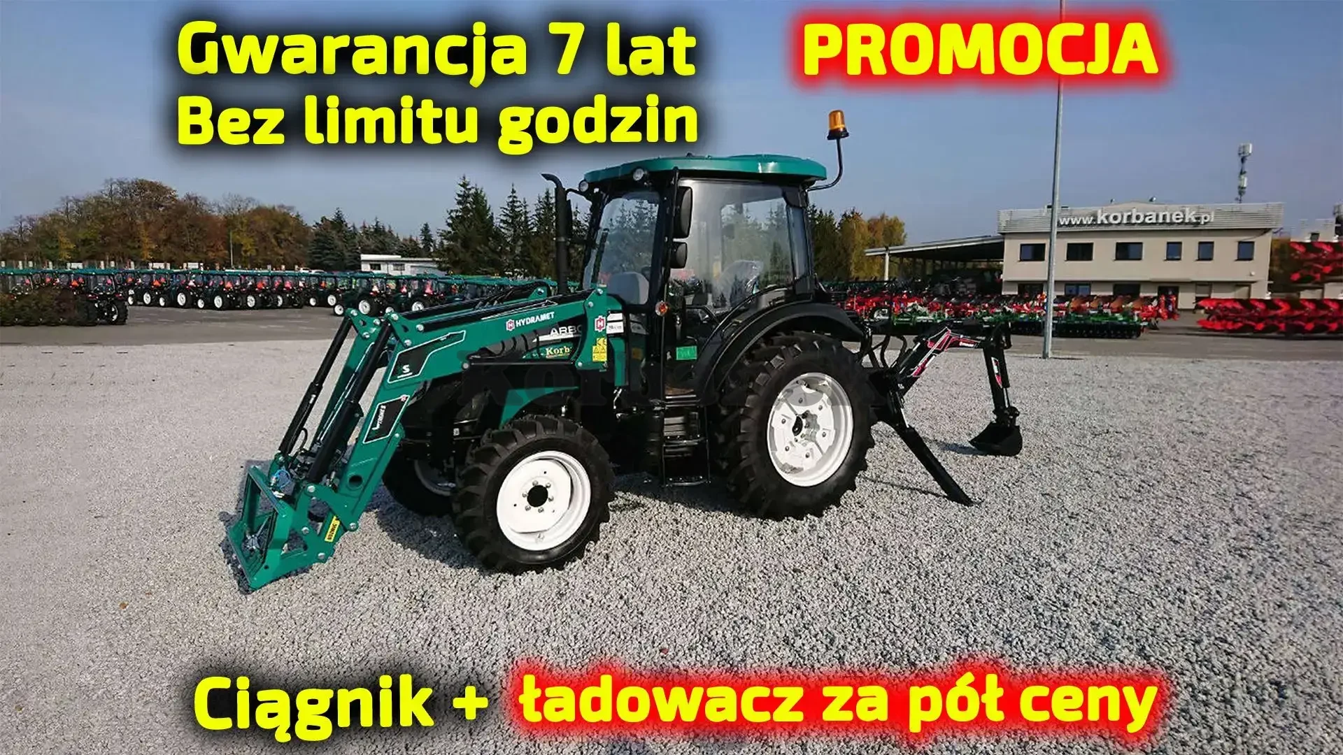 Zestaw Arbos 3075 + ładowacz + koparka Hydramet