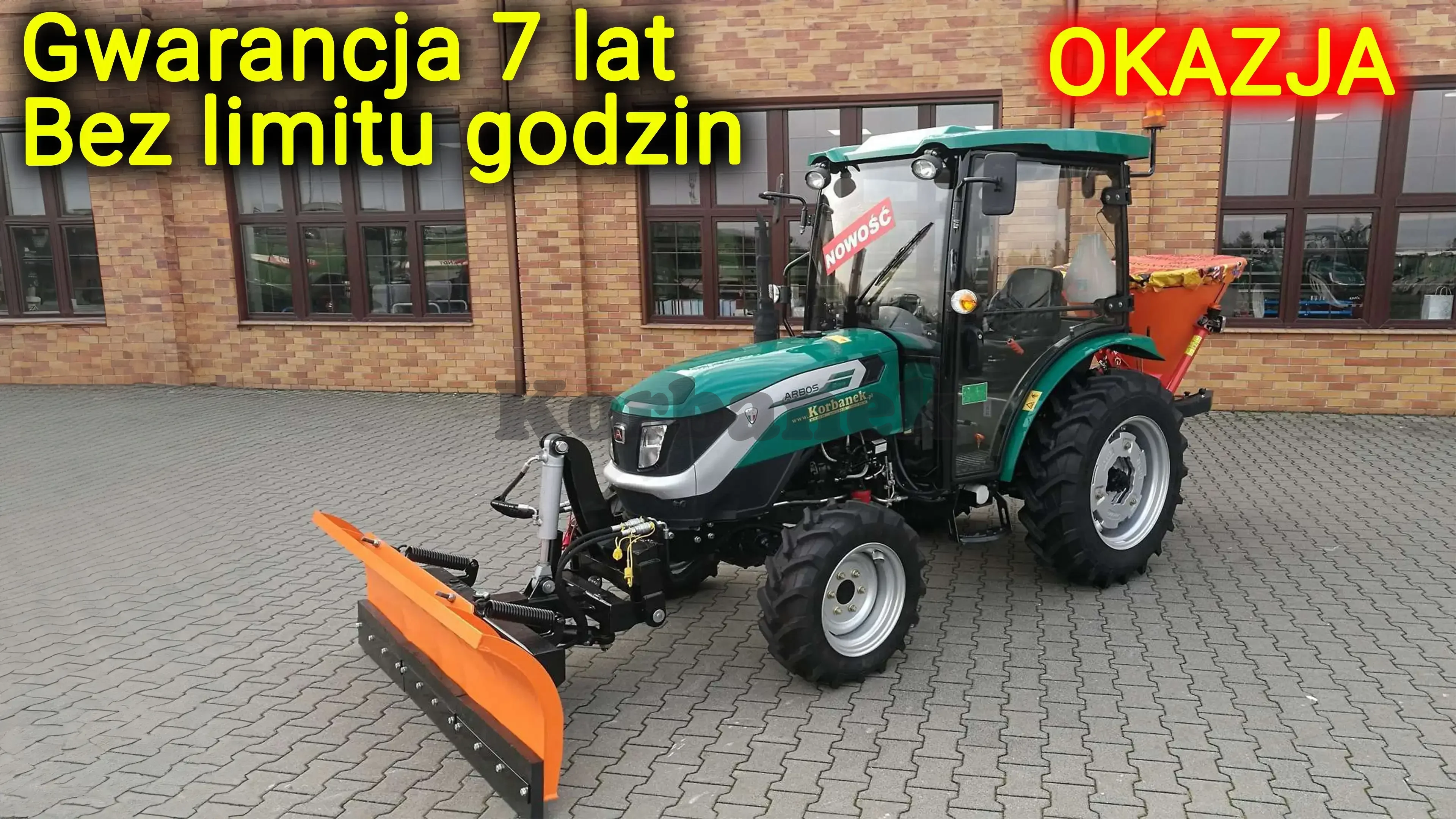 Zestaw komunalny Arbos 2025 + spychacz Hydramet + posypywarka Dexwall